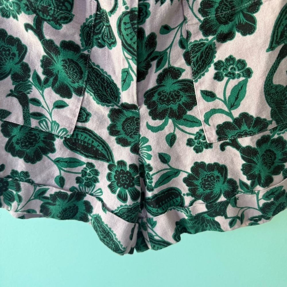 Anthropologie Corey Lynn Calter Gardenia Shorts Floral Elastic Waist Size Small - Picture 7 of 12